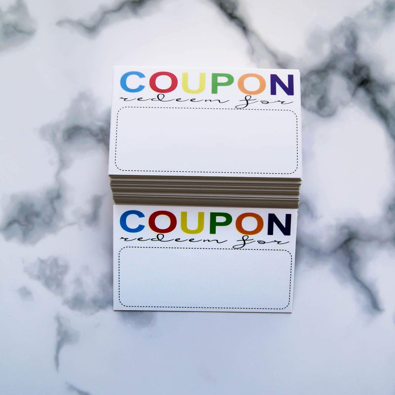 RXBC2011 Coupon Cards Pack of 100 for Business Blank Coupons Gift Certificates Vouchers - Image 3